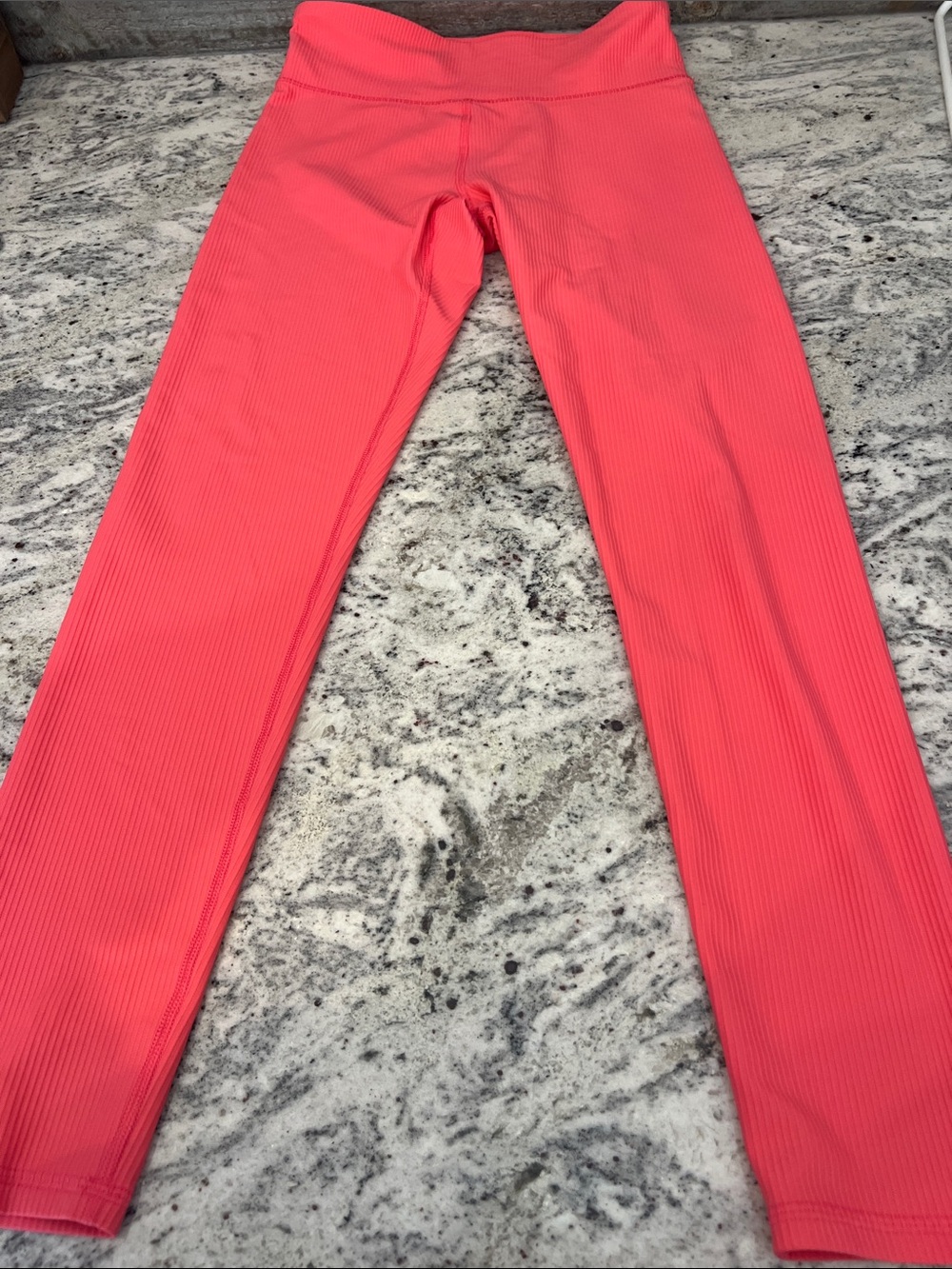 Old Navy Ribbed Coral-Pink Kids Leggings